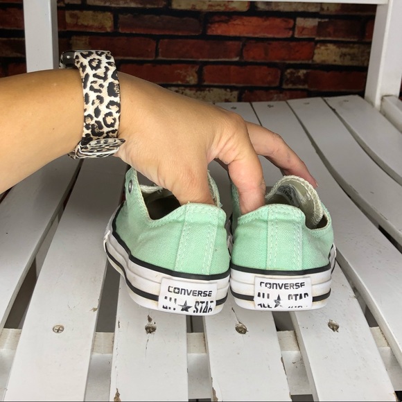 1Y Mint Green Converse Chuck Taylor Sneakers - Picture 6 of 9